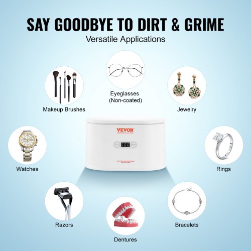 Ultrasonic Jewelry Cleaner Ultrasonic Cleaner Portable 22 oz Touch Control
