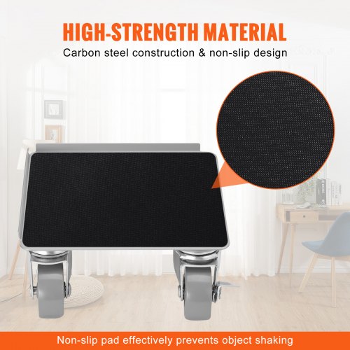 Furniture Dolly, Furniture Moving Dollies with 360° PP Swivel Wheels & Carbon Steel Panel, 500 Lbs Capacity Furniture Lift Mover Tool Set for Moving Heavy Furniture Refrigerator Sofa