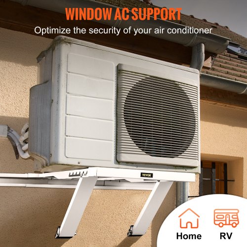 Air Conditioner Support Bracket, Max. 220 lbs Load Capacity, Heavy Duty Steel Construction Window AC Support, No Drilling Easy Installation, Fits Single Or Double Hung Windows for Home and RV