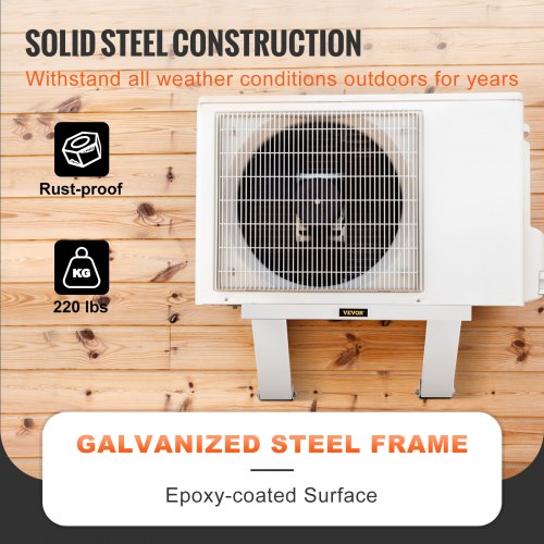 Air Conditioner Support Bracket, Max. 220 lbs Load Capacity, Heavy Duty Steel Construction Window AC Support, No Drilling Easy Installation, Fits Single Or Double Hung Windows for Home and RV