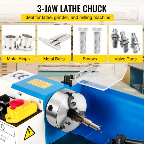 Lathe Chuck K11-200 200mm 3 Jaw Reversible Self-Centering External Jaw Milling Machine Internal Jaw, Self-Centering External Jaw 8 Inch CNC