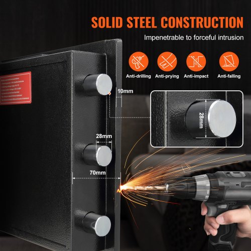 2.5 C Depository Safe Deposit Safe with Drop Slot Passwords and Keys