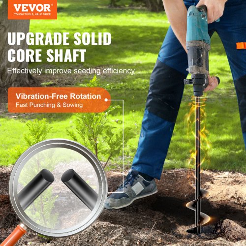 Auger Drill Bit for Planting 3 x 24 inch Garden Auger Drill Bit
