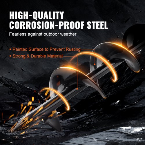 Auger Drill Bit for Planting 3 x 24 inch Garden Auger Drill Bit