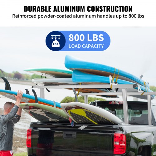 Truck Rack Pickup Adjustable Truck Bed Ladder Rack Universal w/ Ladder Stop