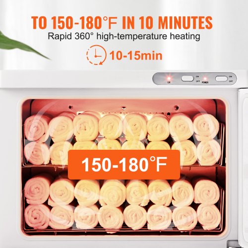 Hot Towel Warmer 23L Towel Warmer Cabinet with Two Stainless Steel Racks