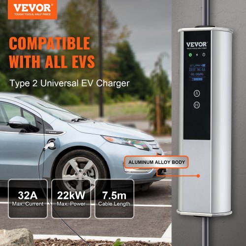 Portable EV Charger Type 2 EV Charging Cable 32A CEE 32 7.5 M 230V/400V