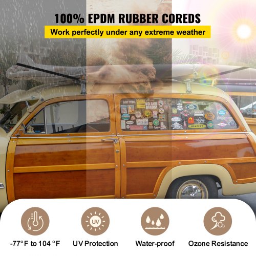 Rubber Bungee Cords, 53 Pack 31" Long, Weatherproof EPDM Rubber Tie Down Straps with Crimped S Hooks, Heavy Duty Outdoor Tarp Straps for Securing Flatbed Trailers, Canvases, Cargo, and More