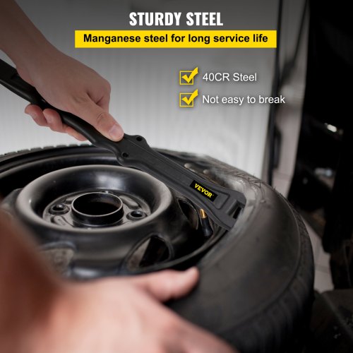 Tire Changing Tool, 16 Inch Tire Iron Set, 2pcs Motorcycle Tire Irons, 40CR Steel Tire Bead Breaker, Black Tire Changing Spoons, Rust Proof Motorcycle Tire Spoons, Tire Levers For Bile Tires