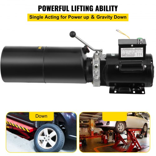 220V Car Lift Hydraulic Power Pack 12VDC Lift Gates Vehicle Hoist Hydraulic Pump Auto Repair Hydraulic Metal Reservoir for Hydraulic Pump Power Unit Tractor Vehicles Car Lift