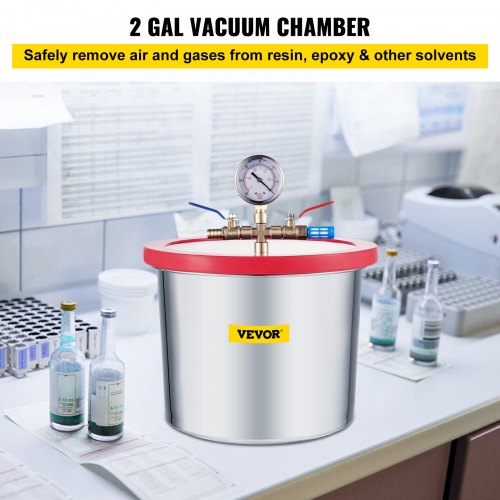 2 Gallon 9L Vacuum Chamber Stainless Steel Degassing Urethane Epoxies gasket