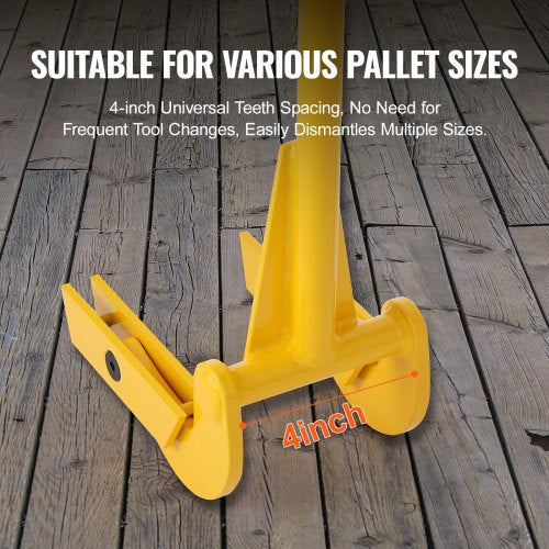 Pallet Buster, 41-Inch Handle, 2000 lbs Weight Capacity, Q235 Carbon Steel, Heavy Duty Deck Wrecker Demolition Wood Pallet Tool Breaker Pry Bar Puller for Efficient and Effortless Board Removal