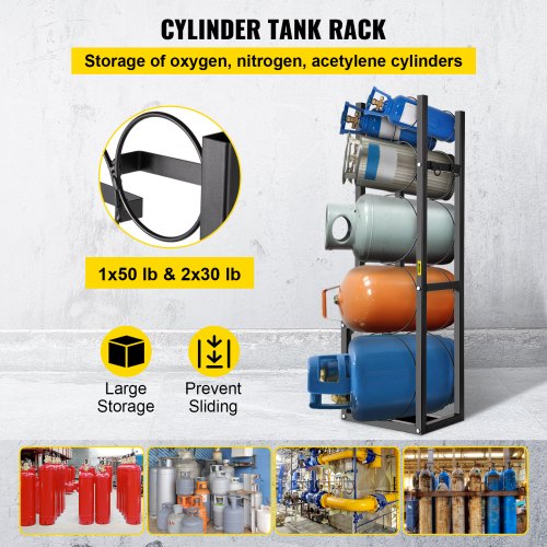 Refrigerant Tank Rack Cylinder Tank Rack 1*50lb 2*30lb and 3 Small Bottles