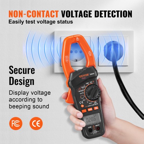 Digital Clamp Meter T-RMS, 6000 Counts, 1000A Clamp Multimeter Tester, Measures Current Voltage Resistance Diodes Continuity Data Retention, NCV for Home Appliance, Railway Industry Maintenance