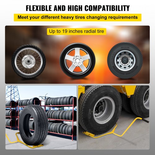 Tire Dolly 450LBS Load Capacity Wheel Dolly Truck Tire Wheel Dolly Heavy Duty Cart Easy to Use Tire Lifting Tool