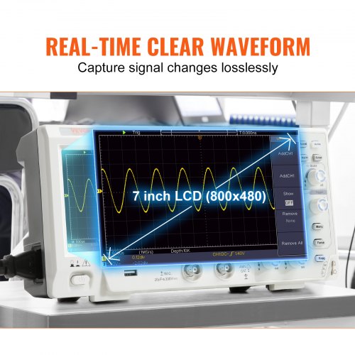 Portable Digital Oscilloscope 1GS/S Sampling Rate 100MHZ Dual Channel LCD