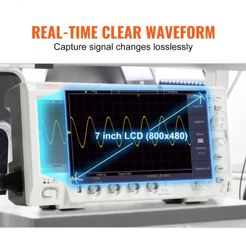Portable Digital Oscilloscope 1GS/S Sampling Rate 100MHZ Four Channel LCD