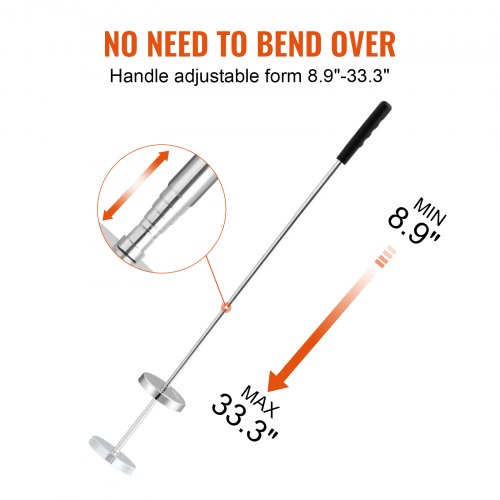Telescoping Magnetic Sweeper Pickup Tool, Handheld Screws Parts Finder with 15.9 kg Pull Capacity, Retractable Handle 210-845 mm with Strong Magnet, Pick up Nails Screws Metal Parts