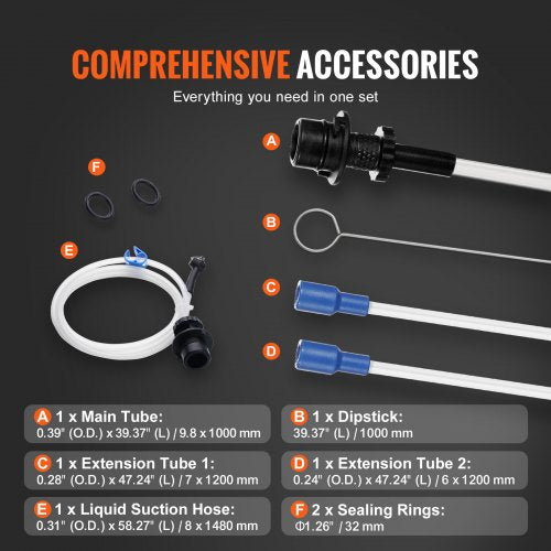 Fluid Extractor, 4 Gallons (15 Liters), Pneumatic/Manual Oil Changer Vacuum Fluid Extractor with Dipstick and Suction Hose, Oil Extractor Change Pump for Automotive Fluids Vacuum Evacuation