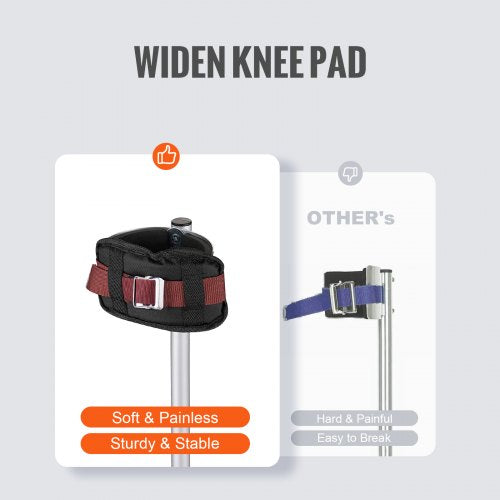 Drywall Stilts, 24''-40'' Adjustable Aluminum Tool Stilts with Protective Knee Pads, Durable and Non-slip Work Stilts for Sheetrock Painting, Walking, Taping, Silver