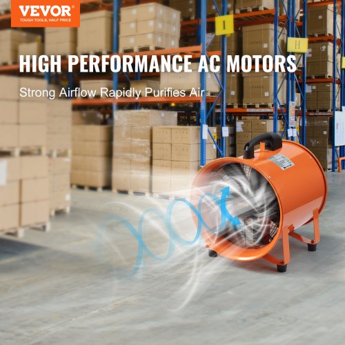 254mm Extractor Fan Blower Portable 10m Duct Hose Ventilator Industrial