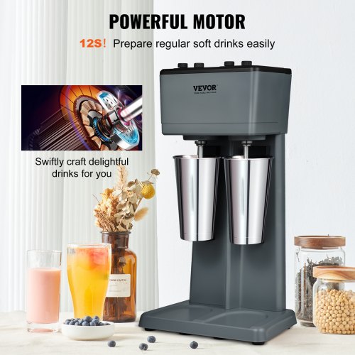 Milkshake Maker Mixer Machine Double Head Stainless Steel Drink Blender
