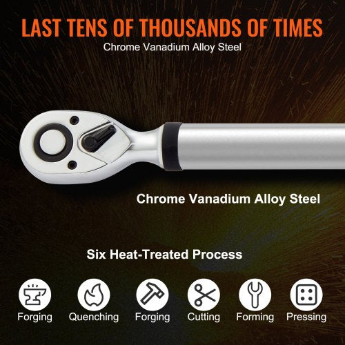 Digital Torque Wrench Adjustable Torque Wrench 1/2" Drive 25-250 ft.lb