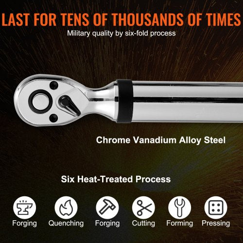 Digital Torque Wrench Adjustable Torque Wrench 3/8" Drive 3.7-37 ft.lb