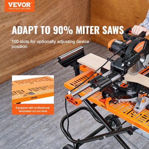Miter Saw Stand 100in Rolling Foldable Wheeled Miter Saw Stand 400lbs