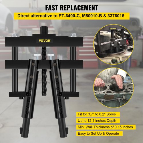 Universal Cylinder Liner Puller Assembly for Caterpillar CAT Mack Cummins, Works On Heavy-duty Diesel Engines Wet Liners from 3-7/8" to 6-1/4" Bore, Replace PT-6400-C, 3376015, M50010-B