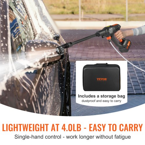 High Pressure Cordless Washer Cleaner Portable Water Spray Car Gun 652 PSI