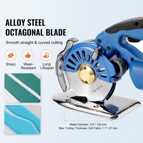 Fabric Cutter 5-Speed Cordless Electric Rotary Fabric Cutting Machine