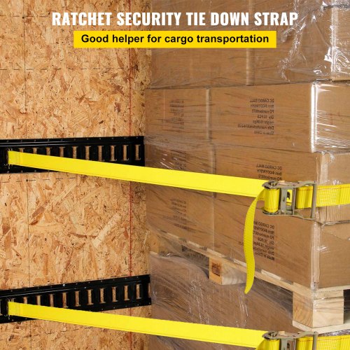 E-Track Ratchet Strap, 10 Pack 2" x 12' E Track Straps 4400 lbs Breaking Strength, w/ Polyester Webbing & Spring Fitting & Ratchets, Durable Tie-Downs for Motorcycles, Tire, Trailer Loads