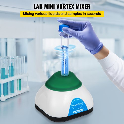 Vortex Mixer, 6000RPM Mini Vortex Mixer Shaker, Touch Function Scientific Lab Vortex Shaker, Mix Up to 50ML, 6mm Orbital Diameter for Test Tube, Tattoo Ink, Nail Polish, Eyelash Adhesives, Paint