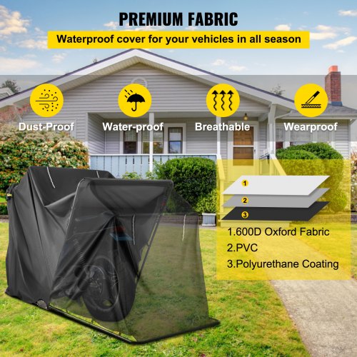 Motorcycle Tent Motorbike Cover Larger Shelter UV Resistant Dustproof Shield