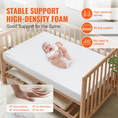 Crib Mattress Two-sided Breathable Toddler Mattress 24 x 38 x 3.1 inch