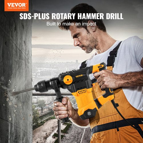 Rotary Hammer Drill Corded Drills 1-1/4" 4 Modes SDS-Plus Chipping Hammers