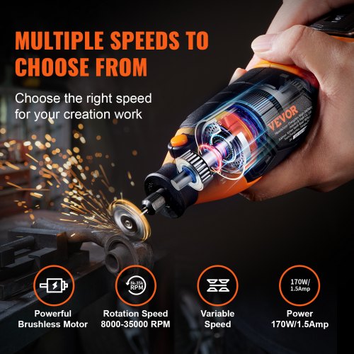 Rotary Tool Kit Variable Speed Rotary Tool 186 PCS for Grinding, Sanding
