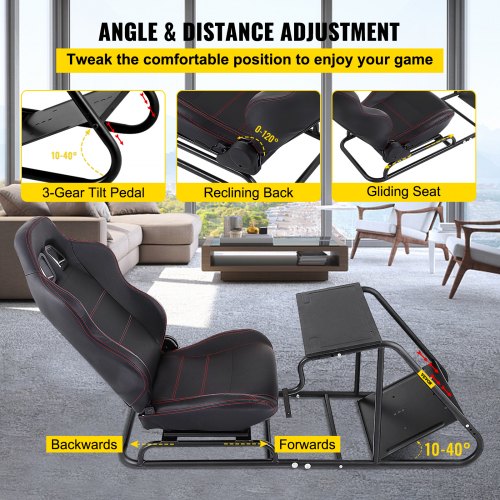 Racing Simulator Cockpit Driving Gaming Seat Gear Shift Mount Fit for Logitech G29 G920 PC Foldable Racing Chair Racing Wheel Stand Driving Gaming Chair