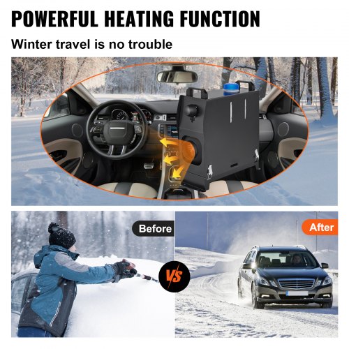 Diesel Air Heater,12V 8KW Parking Heater, All in One Truck Heater, Single Air Outlet, Vehicle Heater, Fast Heating Diesel Heater, for Car, Vans, Truck, RV, Boats, Trailer, Motorhome, Caravan