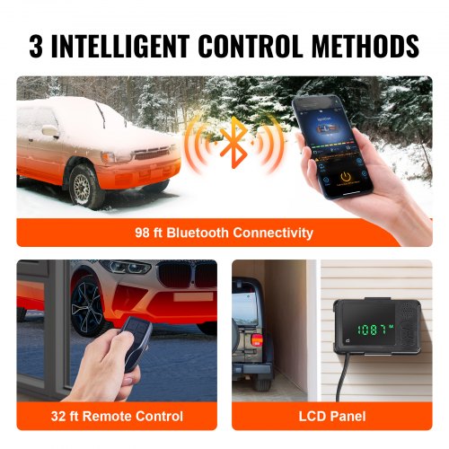 Diesel Air Heater 12V 2KW Bluetooth App LCD Display for Car Bus RV Indoors