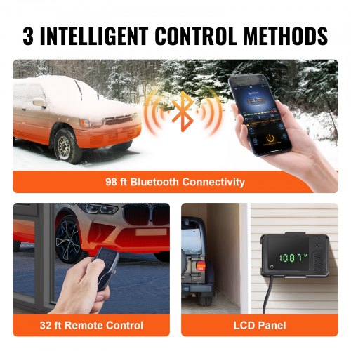 Diesel Air Heater 12V 8KW Bluetooth App LCD Display for Car Bus RV Indoors