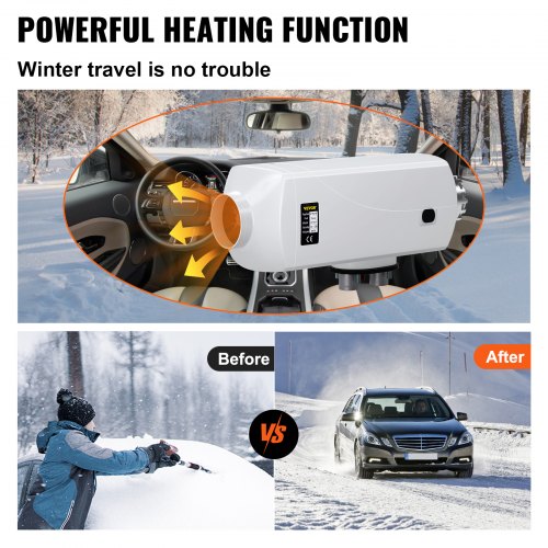 8KW 12V Diesel Heater with LCD Switch and Remote Control,Diesel Air Heater with Silencer, Air Diesel Heater Parking Heater with 10L Tank For Truck, Boat, Car Trailer, Motorhomes, etc