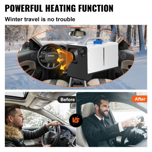 Diesel Air Heater, 8KW Parking Heater, 12V Truck Heater, 1 Outlet Hole, with Knob Switch, Remote Control, Fast Heating Diesel Heater, For RV Truck, Boat, Bus, Car Trailer, Motorhomes, Caravans