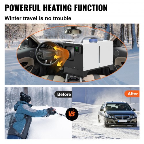 Diesel Air Heater 8KW Parking Heater 12V Truck Heater, One Air Outlet, with Black LCD Switch, Remote Control, Fast Heating Compact Diesel Heater, For Car, RV Truck, Boat, Campervans, Caravans
