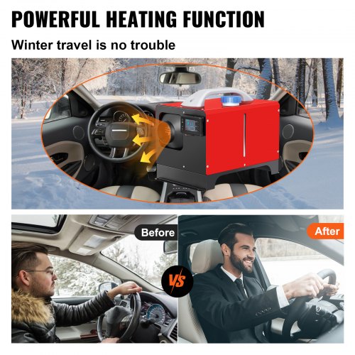 NEW Diesel Air Heater, 5KW 12V Parking Heater, Mini Truck Heater, Single Outlet Hole, with Black LCD, Remote Control, Fast Heating Diesel Heater, For RV Truck, Boat, Bus, Car Trailer, Motorhomes