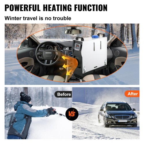 Diesel Air Heater, 5KW Parking Heater, All in One 12V Truck Heater, One Air Outlet, LCD Switch, Remote Control, Fast Heating Diesel Heater, For Truck, Boat, Car Trailer, Campervans, Caravans