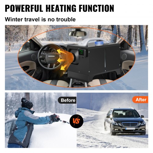 Diesel Air Heater, 8KW Parking Heater, All in One 12V Truck Heater, One Outlet Hole, with Black LCD, Remote Control, Fast Heating Diesel Heater, For RV Truck, Boat, Bus, Car Trailer, Motorhomes