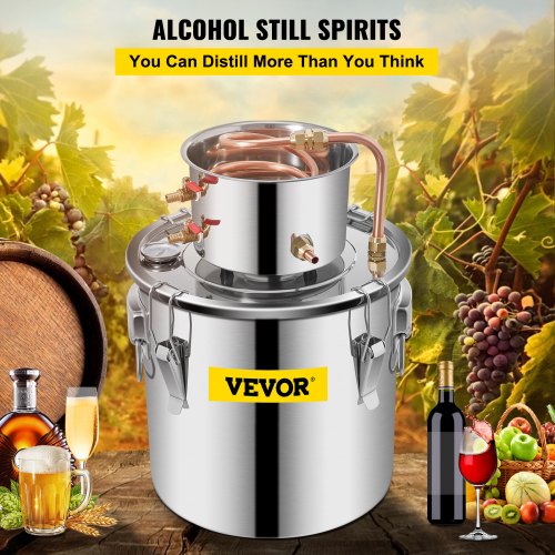 Vevor Moonshine Still Distillery Kit 5.5Gal Whiskey Distilling Kit w/ Water Pump