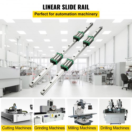 3PCS Linear Rail 0.78-66 Inch, Linear Bearings and Rails with 4PCS HSR20 Bearing Block, Linear Motion Slide Rails plus for DIY CNC Routers Lathes Mills, Linear Slide Kit fit X Y Z Axis